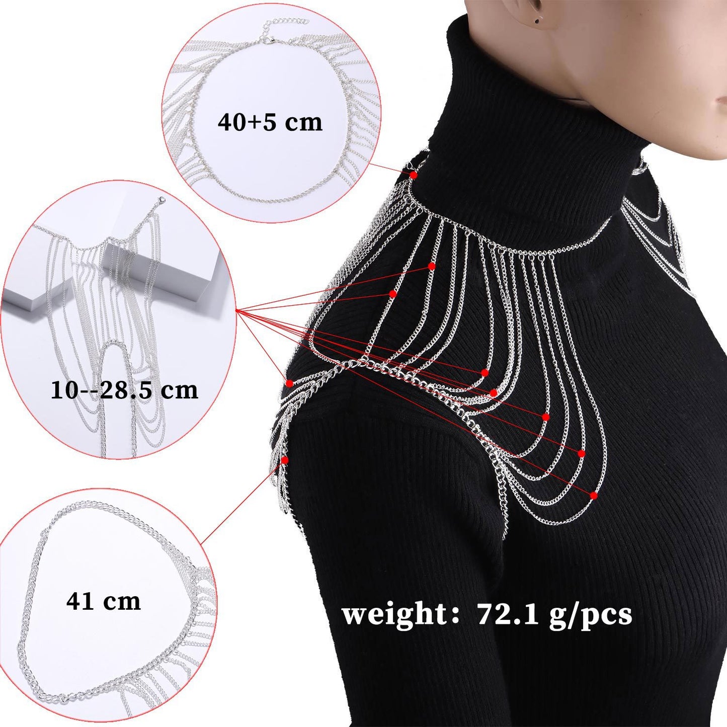 Vintage Women's Geometric Fringe Link Arm Cuff Bracelet Alloy Handmade Jewelry