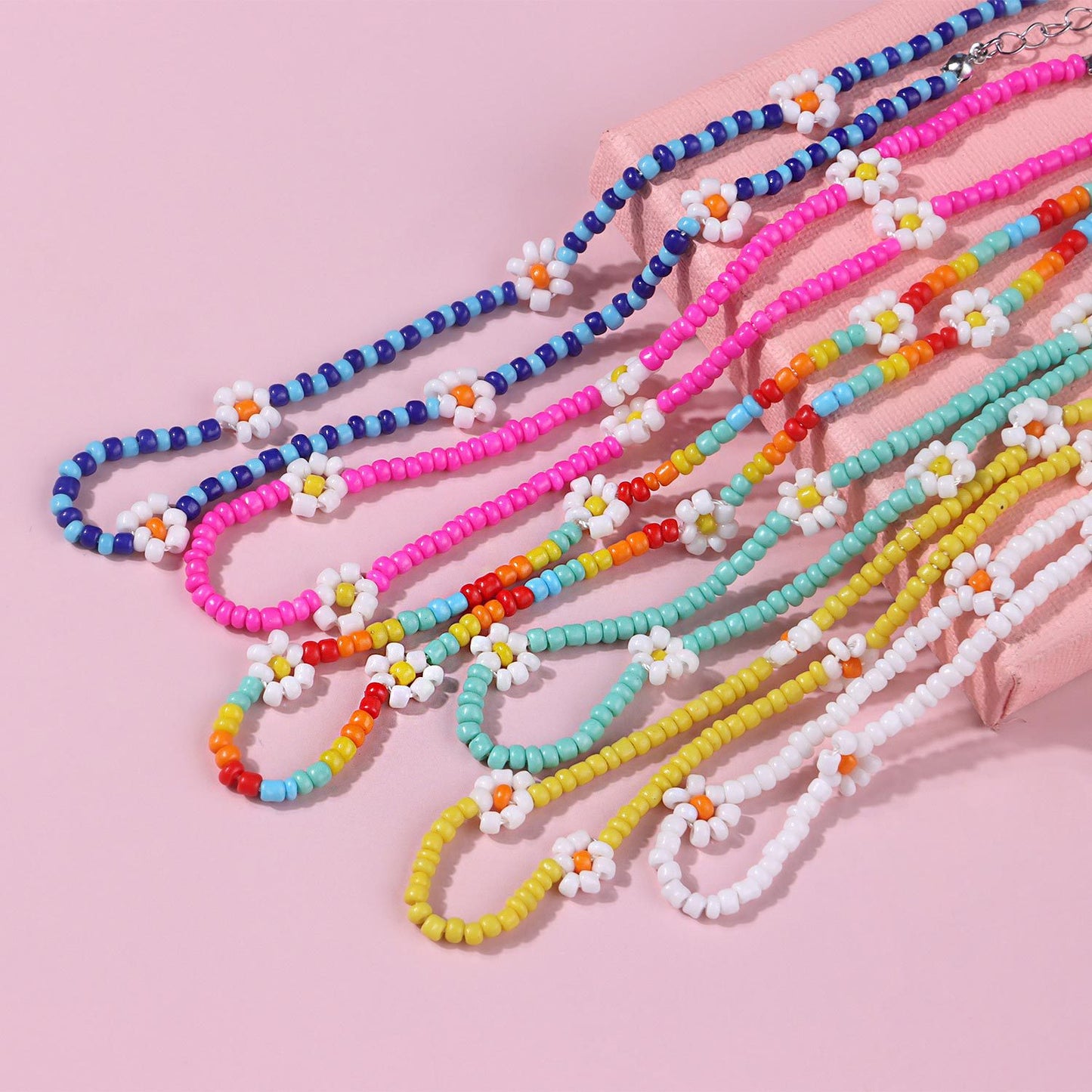 Floral Alloy Plated Fishline Chain Necklace for Women - Trendy Ins Style Fashion Accessory
