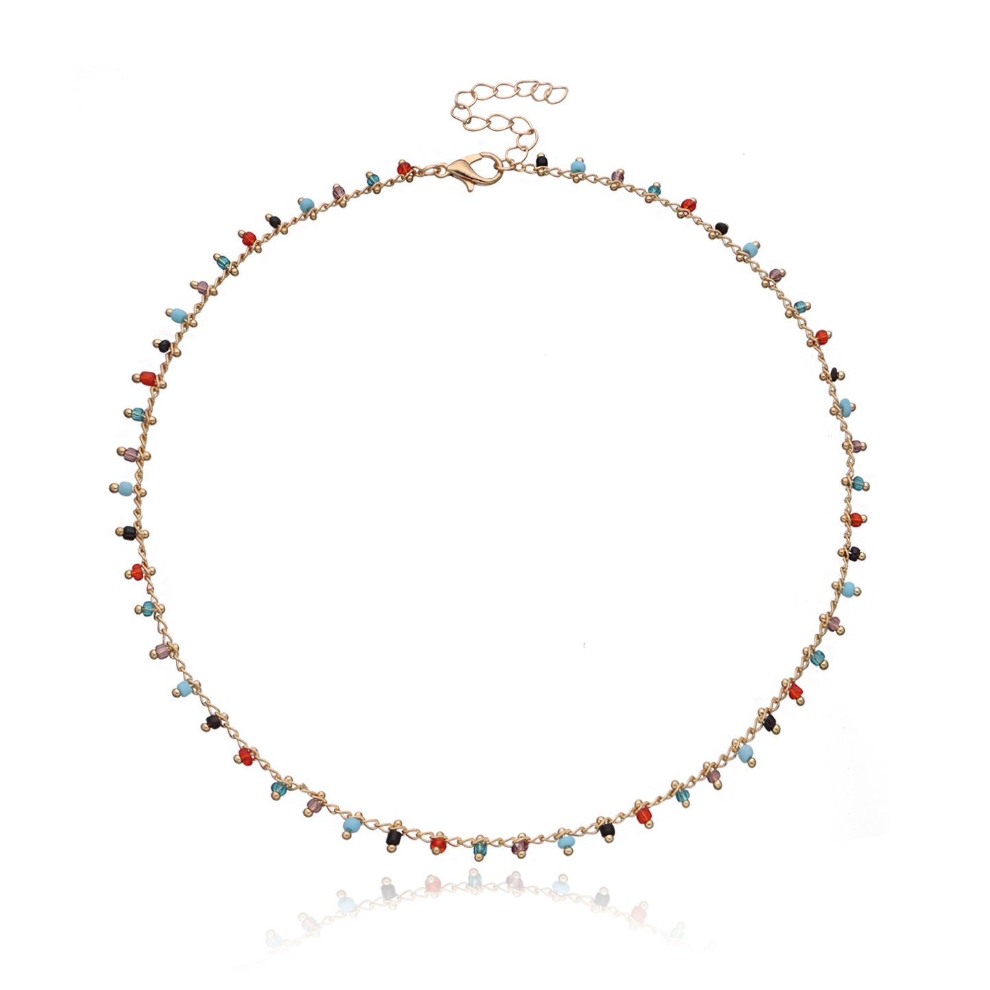 Collana da donna con ciondolo turchese geometrico minimalista in lega placcata, catena a croce, gioielli di moda hip-hop