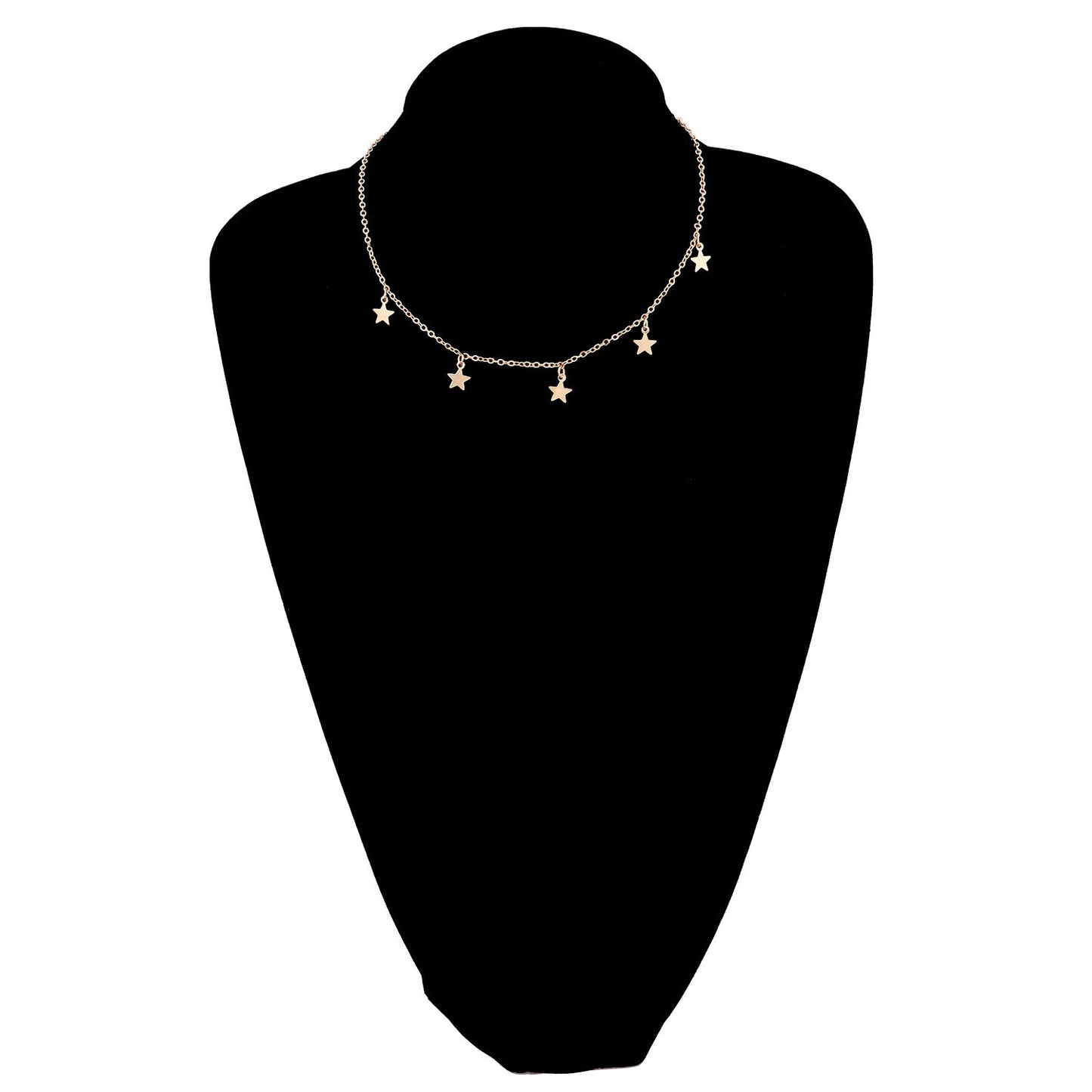 Women's Star Pendant Necklace Alloy Plated Minimalist Cross Chain Fashion Jewelry