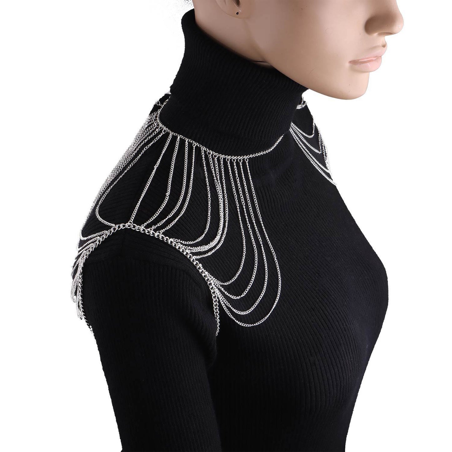 Vintage Women's Geometric Fringe Link Arm Cuff Bracelet Alloy Handmade Jewelry