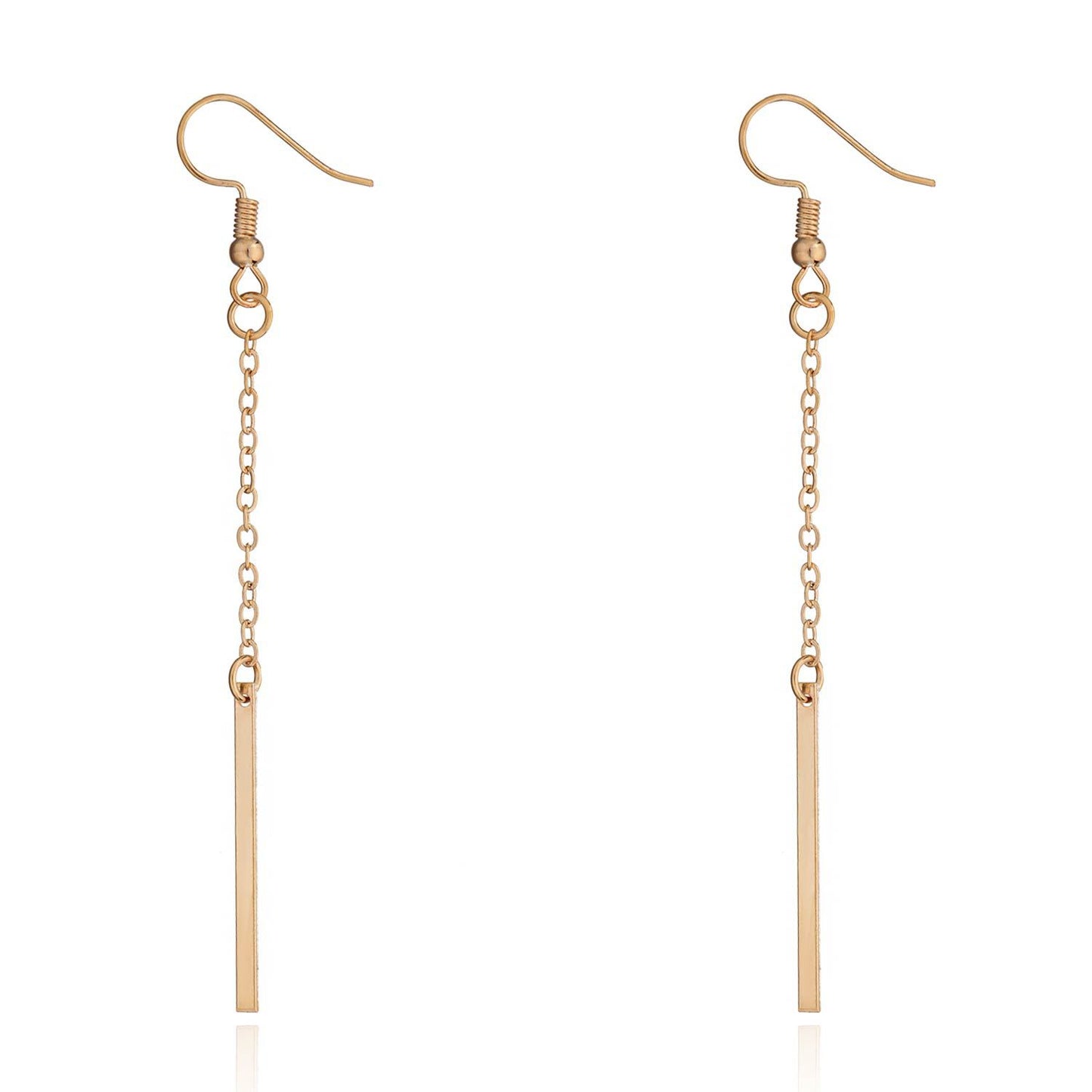 Geometric Single Letter Pendant Earrings for Women Alloy Minimalist Street Style Fashion Jewelry