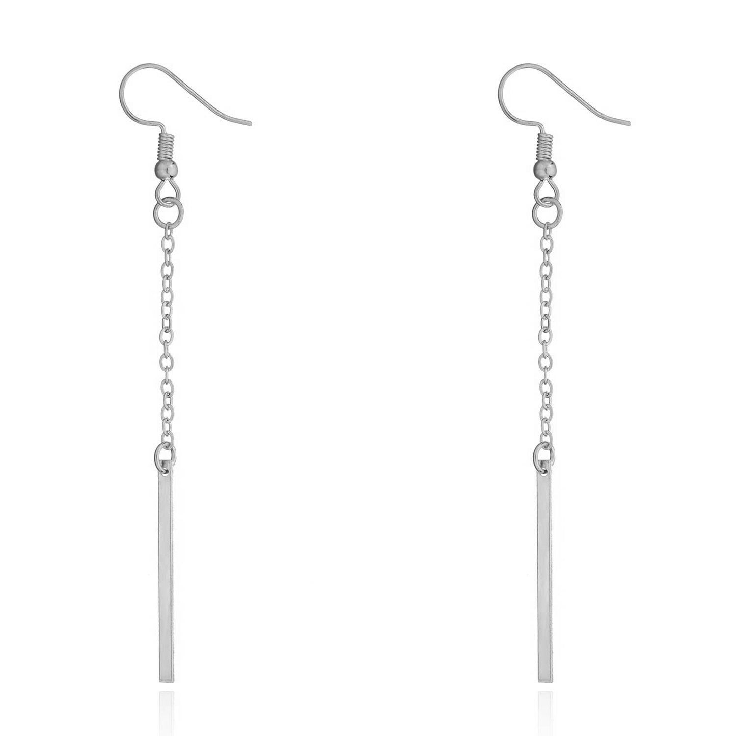 Geometric Single Letter Pendant Earrings for Women Alloy Minimalist Street Style Fashion Jewelry