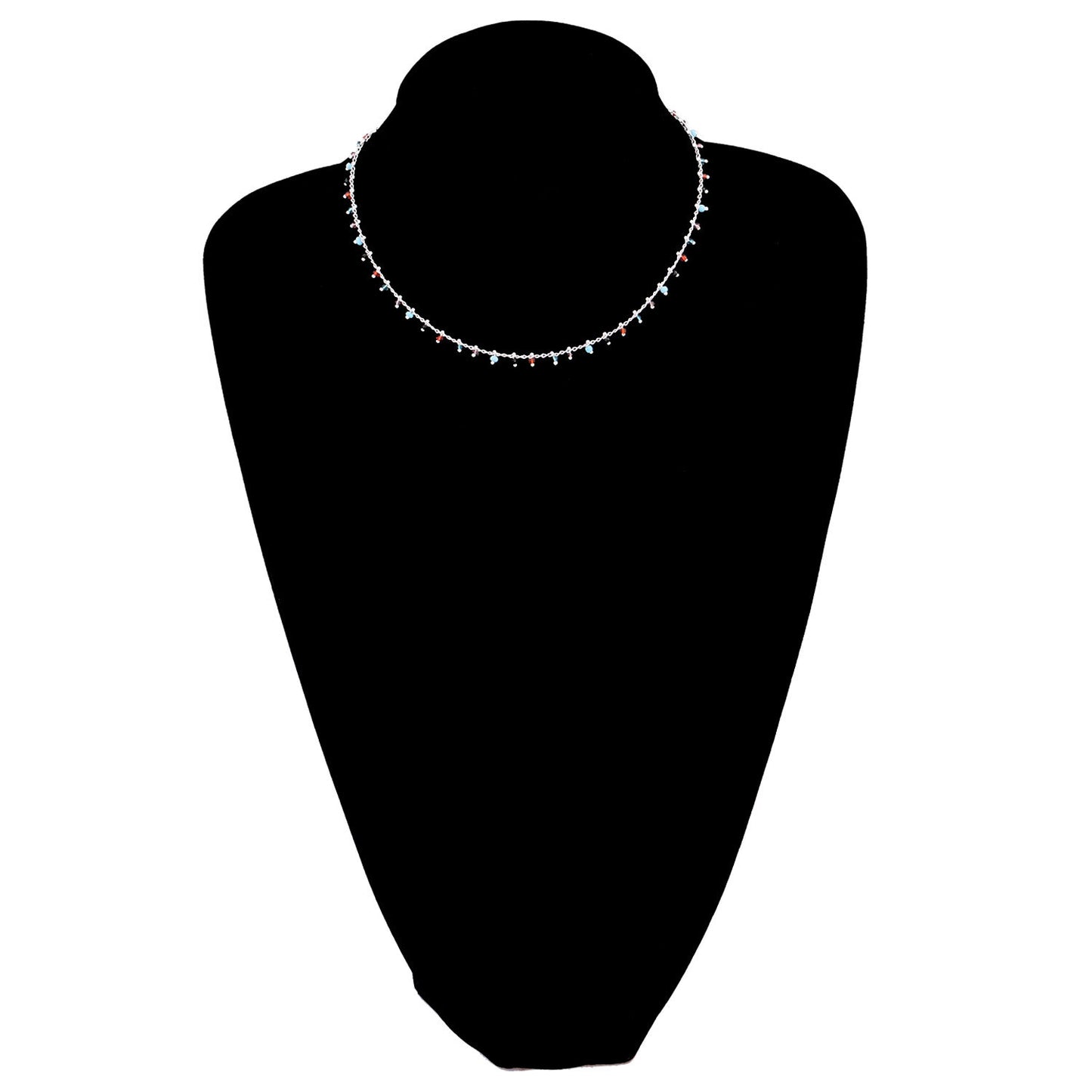 Collana da donna con ciondolo turchese geometrico minimalista in lega placcata, catena a croce, gioielli di moda hip-hop