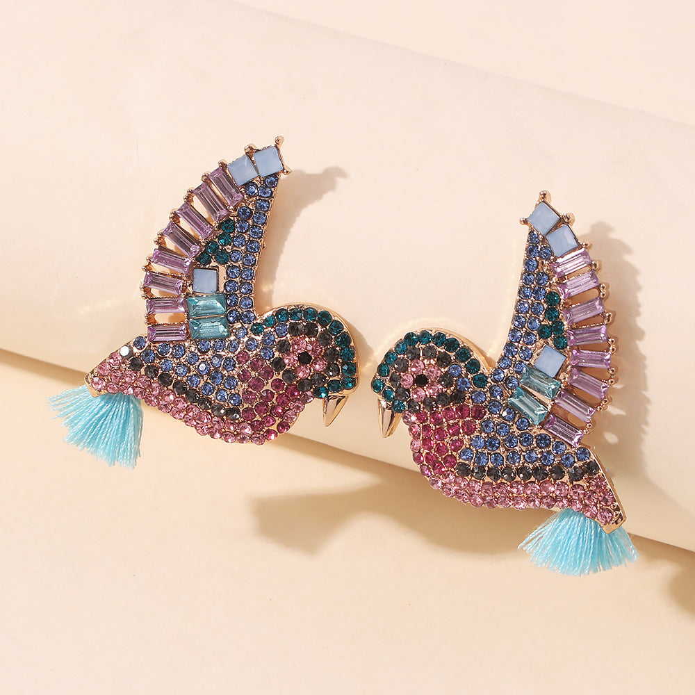 Pendientes de Caballito de Mar Dulces y Atrevidos para Mujer con Acabado Esmaltado, Base de Aleación, Incrustaciones de Pedrería y Postes de Acero Inoxidable