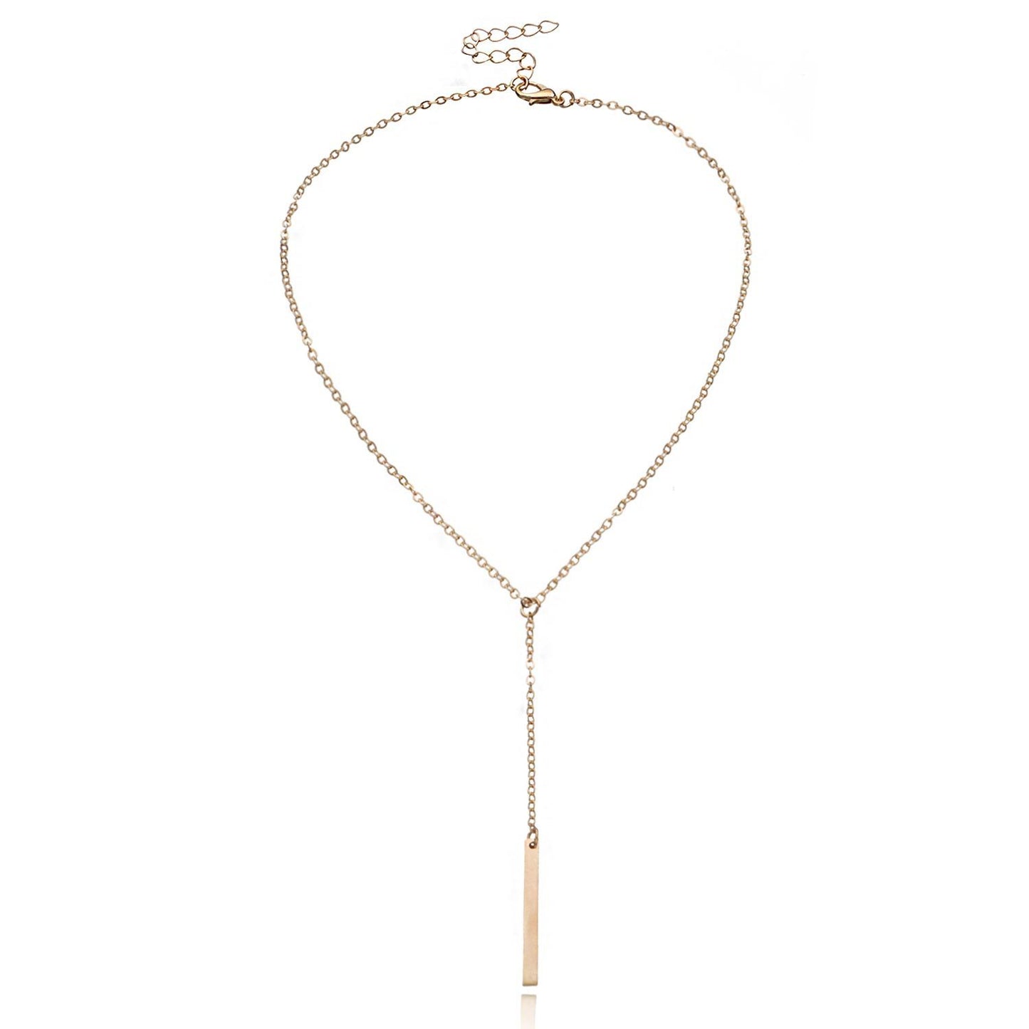 Minimalist Vintage Geometric Alloy Cross Chain Necklace for Women