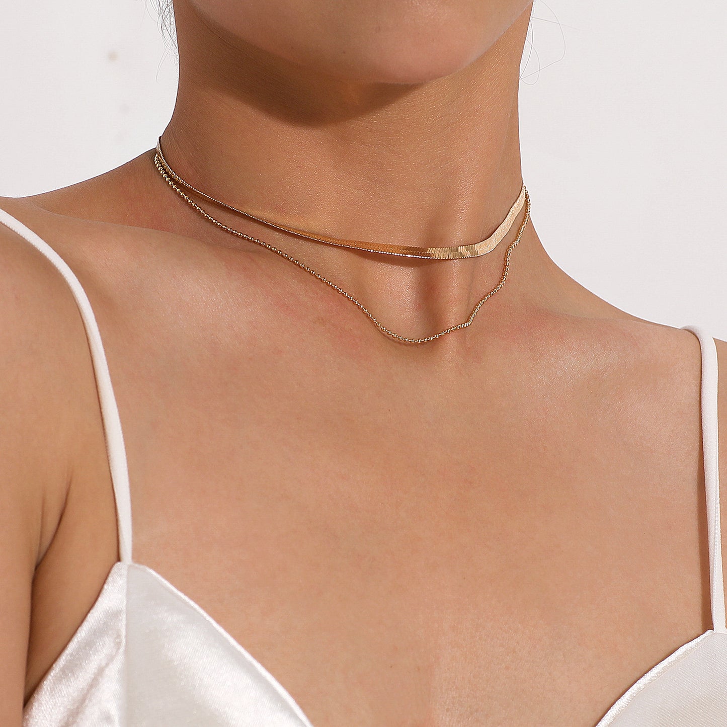 Minimalist Geometric Alloy Twist Chain Necklace for Women - Fashion Hip-Hop Style