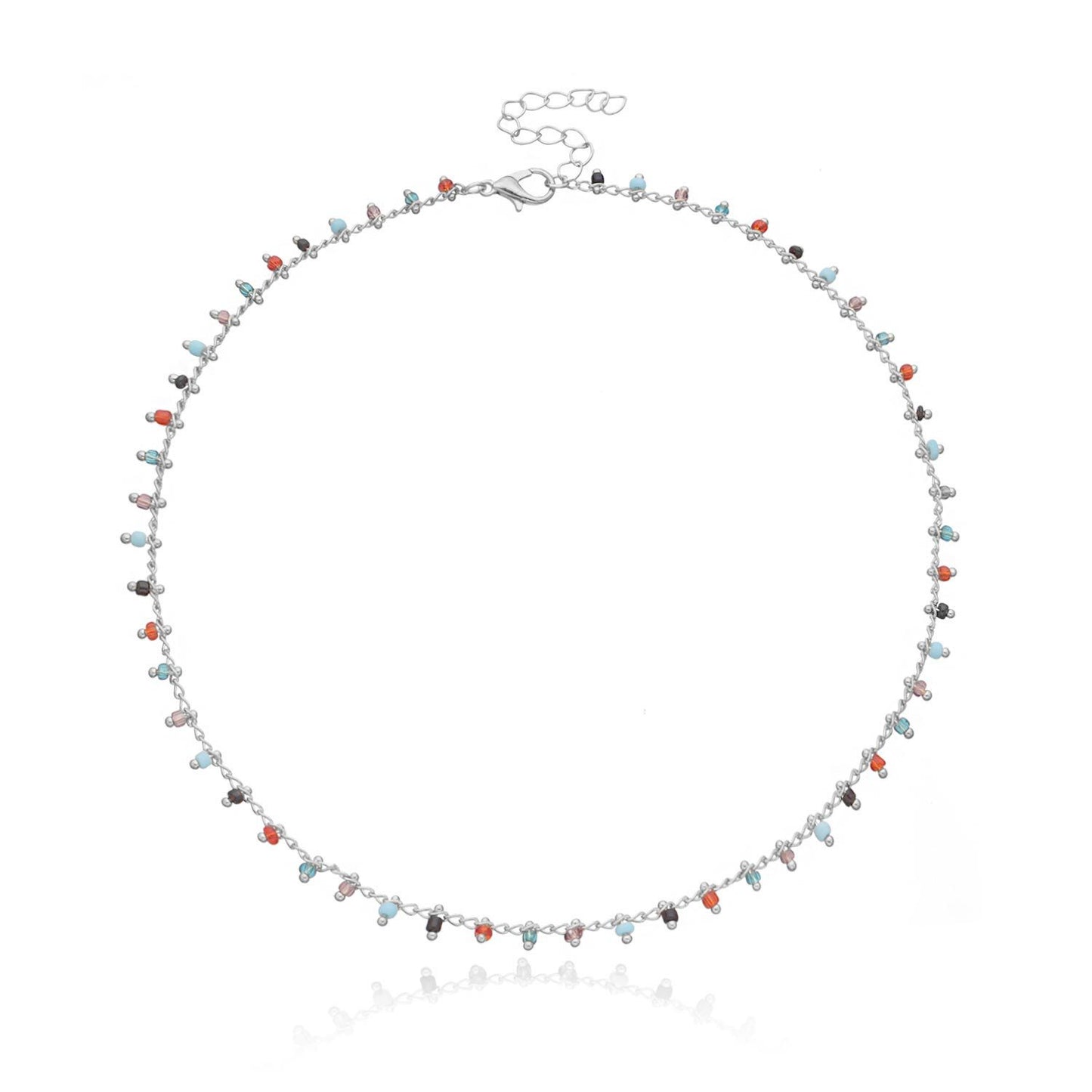 Collana da donna con ciondolo turchese geometrico minimalista in lega placcata, catena a croce, gioielli di moda hip-hop