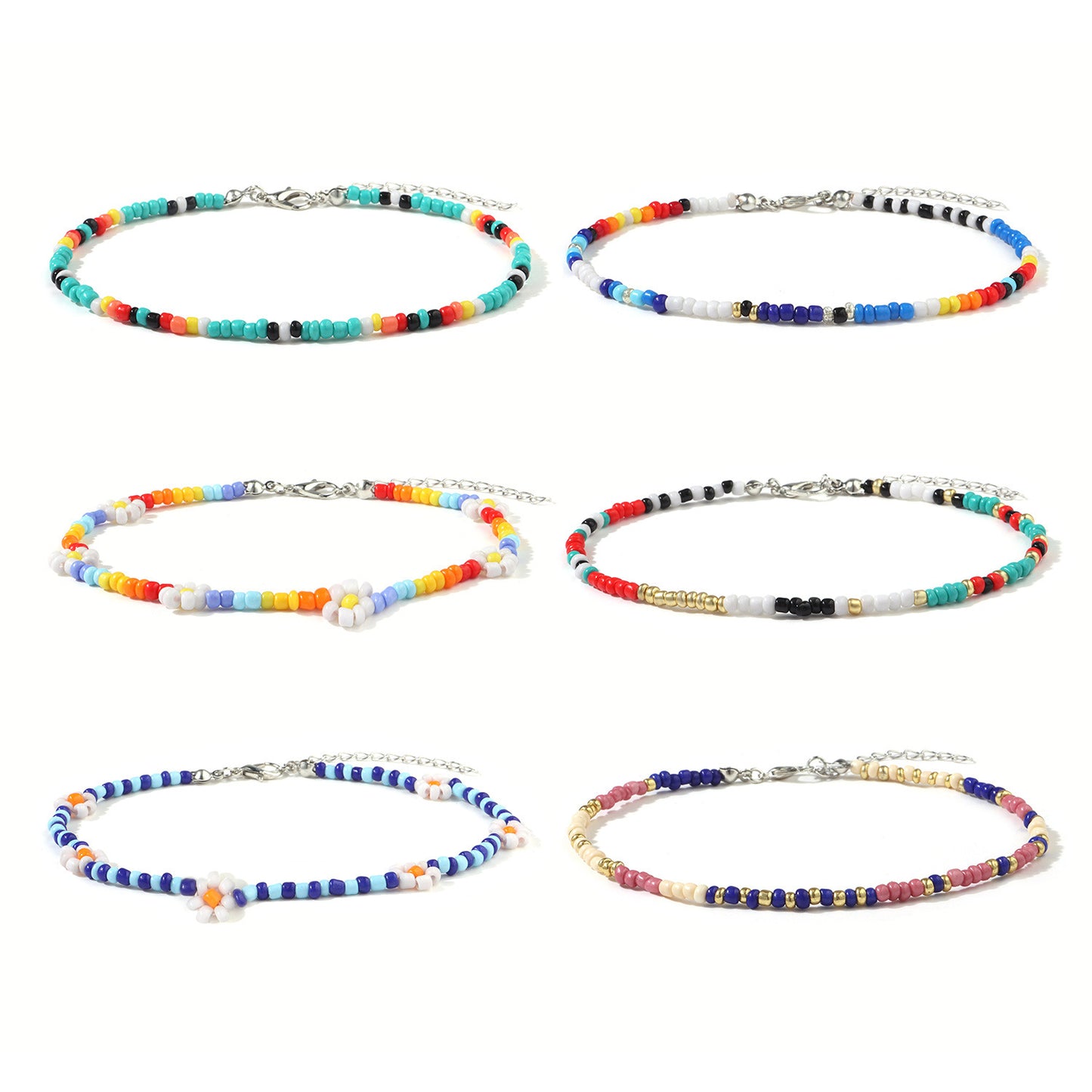 Floral Alloy Women's Beach Anklet Minimalist Stylish Jewelry for Travel Gift Wedding Anniversary