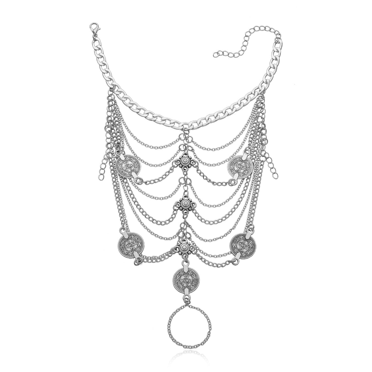 Punk Vintage Geometric Anklet for Women Alloy