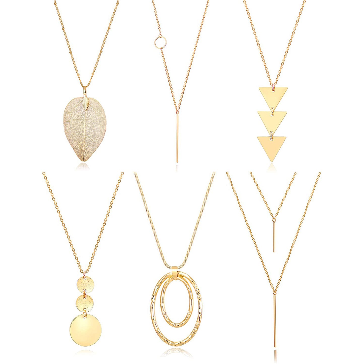 Fashion Geometric Alloy Plated Cross Chain Necklace Set for Women