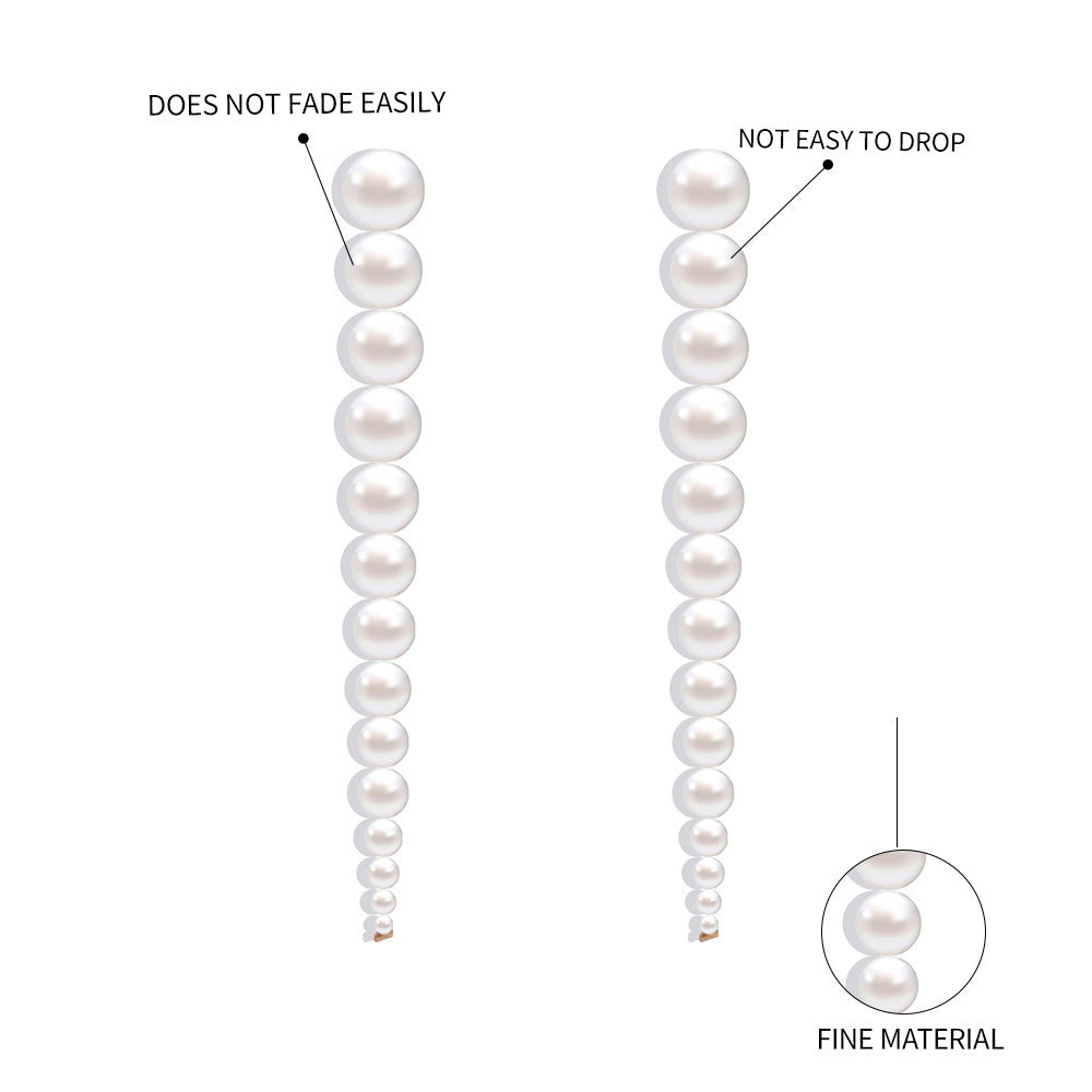 Pendientes de Perlas Geométricos para Mujer, Estilo Dulce-Genial, Aretes de Acero Inoxidable Hechos a Mano con Patrón de Líneas, Joyería Minimalista para Personas a la Moda