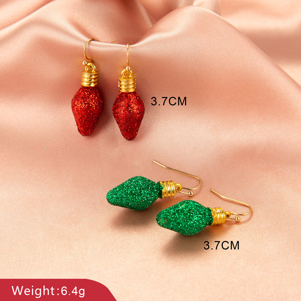 Christmas Earrings Snowman Bell Snowflake Reindeer Santa Claus Minimalist Alloy Plated Women's Jewelry Gift