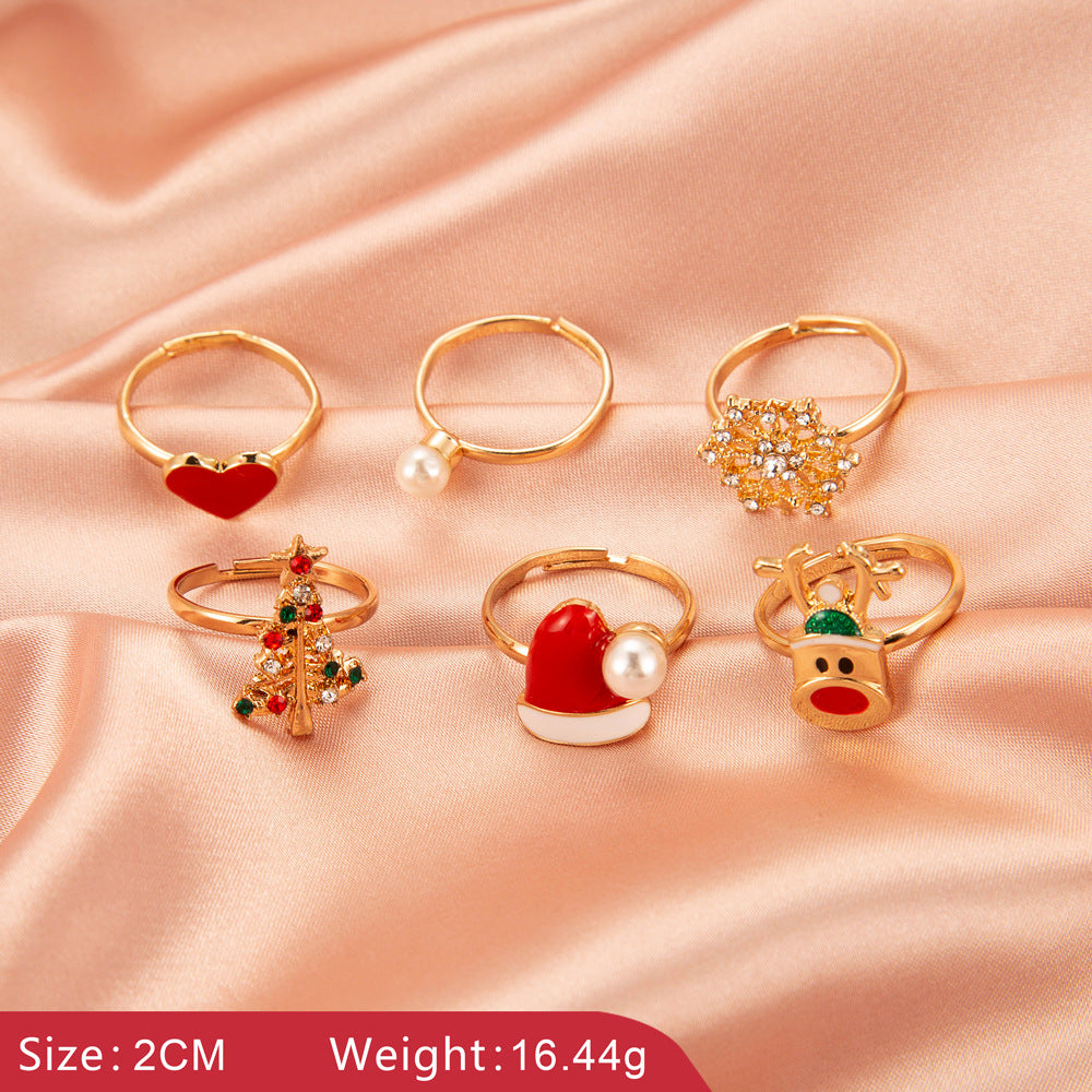 Christmas Earrings Snowman Bell Snowflake Reindeer Santa Claus Minimalist Alloy Plated Women's Jewelry Gift