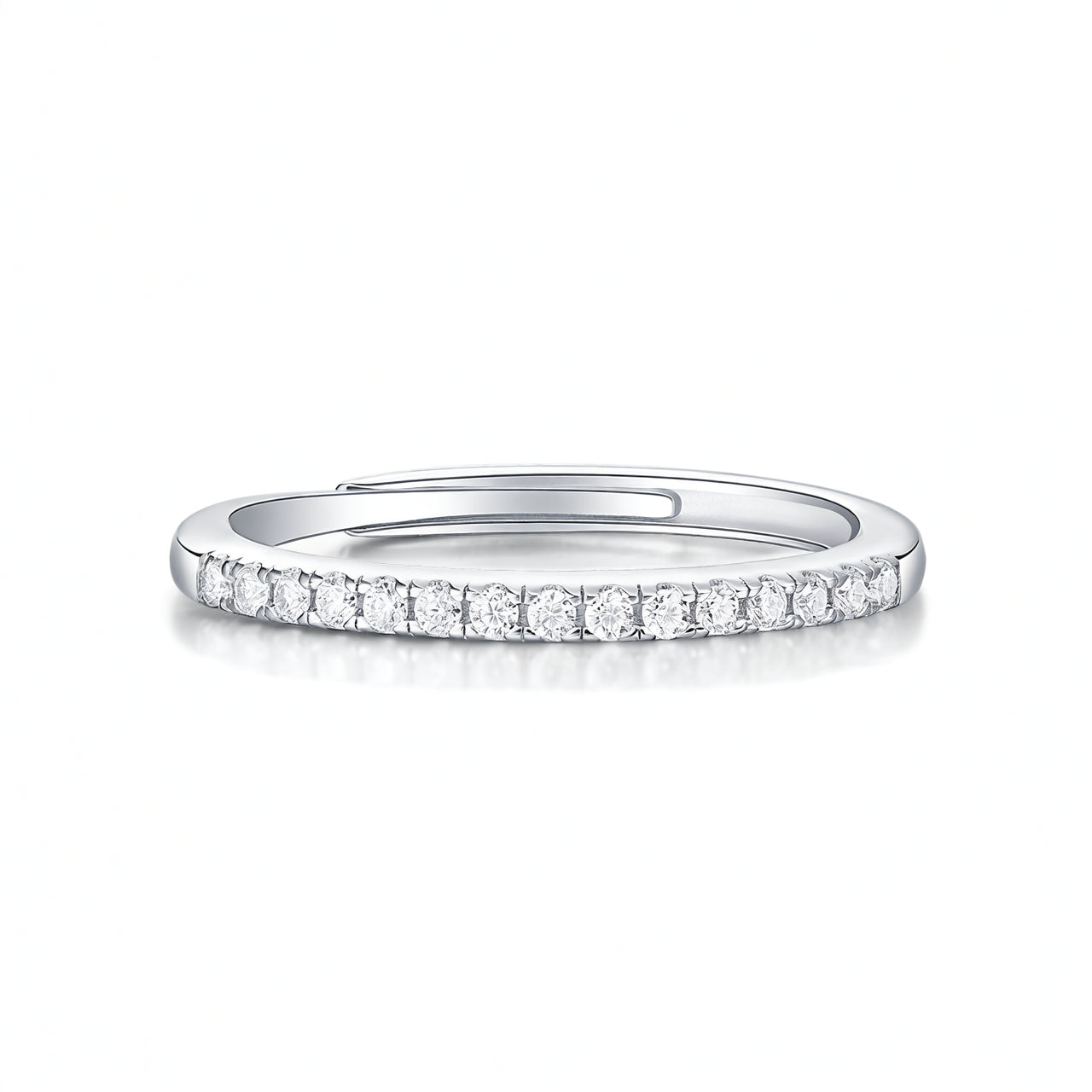Anello da donna minimalista di lusso, geometrico, in argento sterling 925, placcato oro 18K, con moissanite