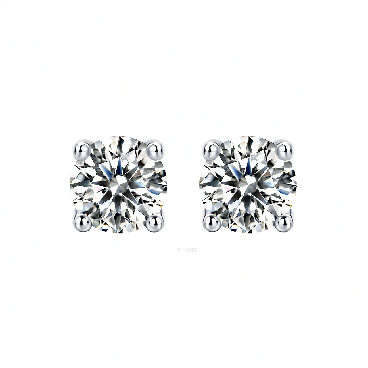 Orecchini a perno da donna in argento sterling 925 placcati oro 18K con moissanite rotonda geometrica stile Instagram