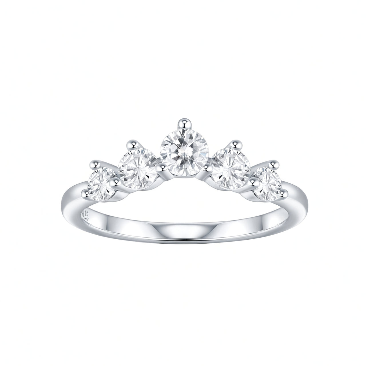 Anillo de plata de ley 925 gruesa chapado en oro de 18 quilates con diseño de gota de agua y corona, moissanita y pavé para mujer, estilo vintage Ins
