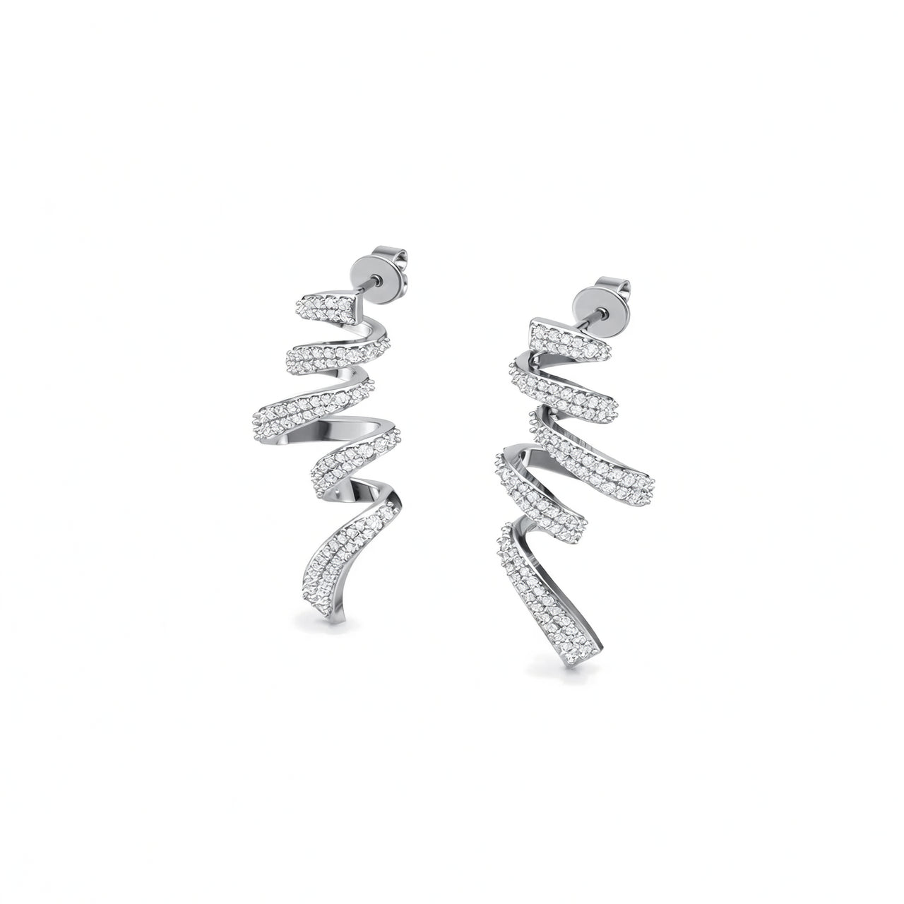 Minimalist S925 Sterling Silver Geometric Stud Earrings with D-Color Moissanite Inlay for Women