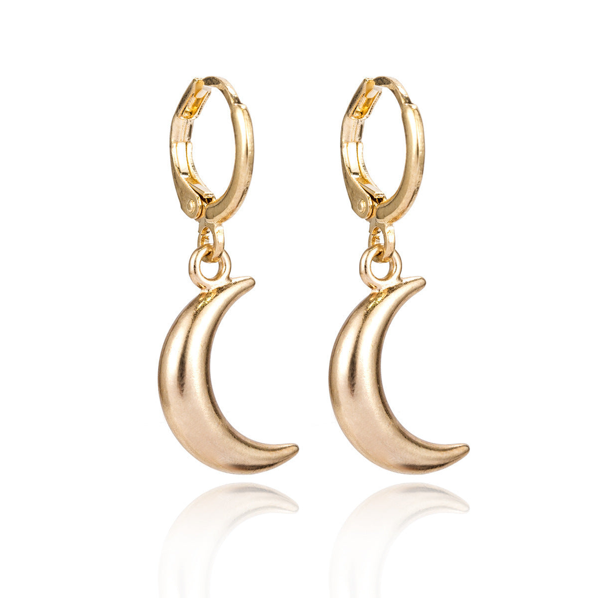 Mini Star Moon Pendant Earrings for Women, Alloy Plated Minimalist Jewelry, Floral Design, Bohemian Style