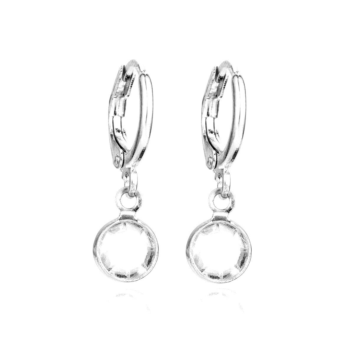 Mini Star Moon Pendant Earrings for Women, Alloy Plated Minimalist Jewelry, Floral Design, Bohemian Style
