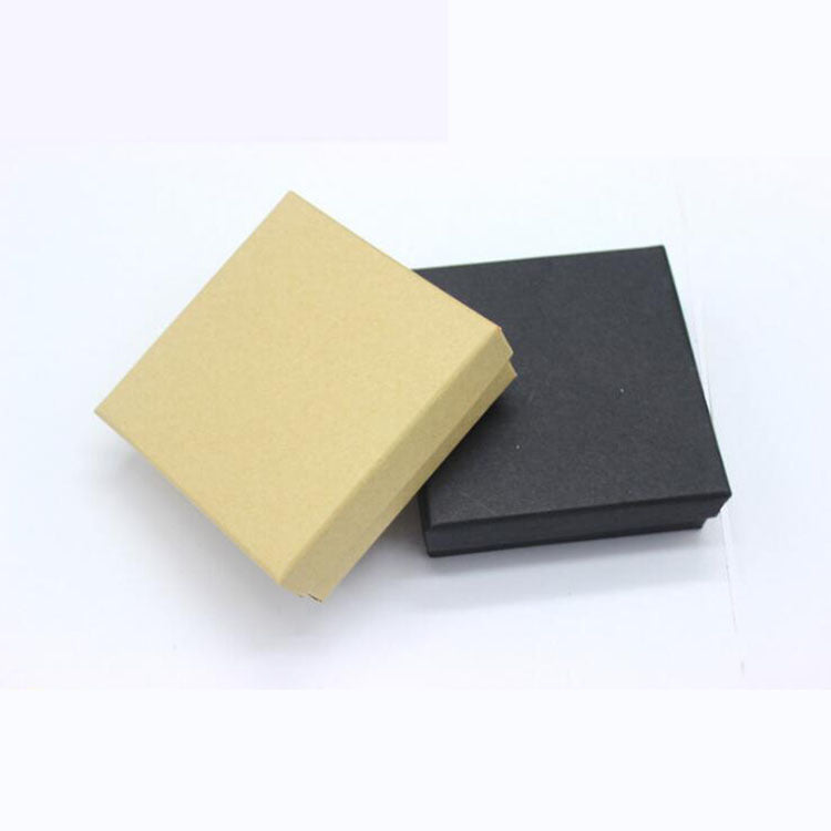 Vintage Kraft Paper Jewelry Box for Rings Earrings Necklaces with Sponge Insert