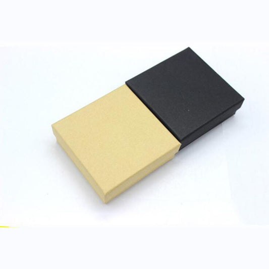Vintage Kraft Paper Jewelry Box for Rings Earrings Necklaces with Sponge Insert