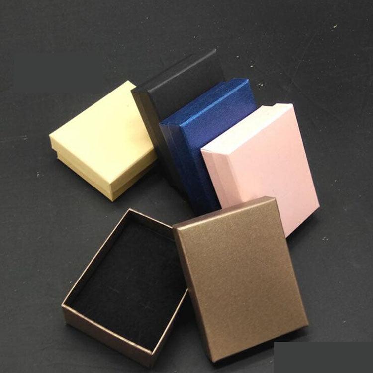 Vintage Kraft Paper Two-Piece Jewelry Gift Box with Foam Insert for Beads and Accessories