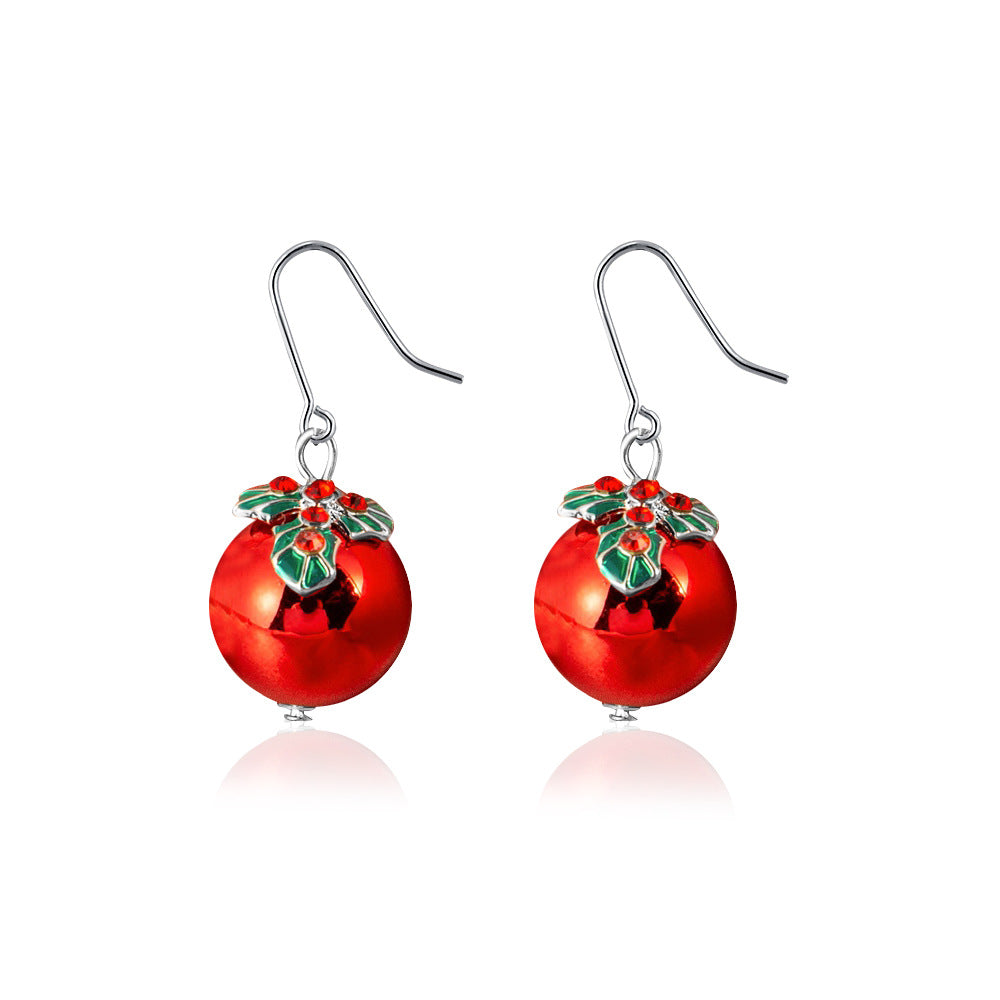 Christmas Earrings Snowman Bell Snowflake Reindeer Santa Claus Minimalist Alloy Plated Women's Jewelry Gift