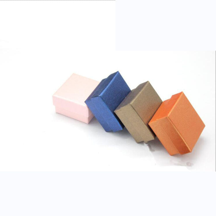 Caja de joyería de papel kraft para anillos, collares, pulseras, pendientes, embalaje de regalo con inserto de espuma