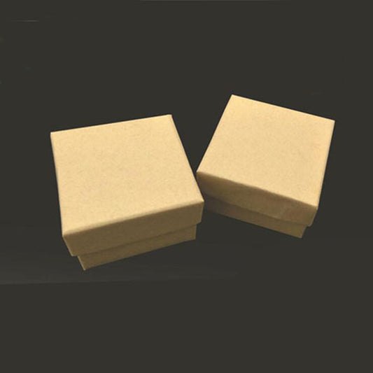 Vintage Kraft Paper Jewelry Box for Earrings and Rings Gift Packaging Retail Ready Custom Logo