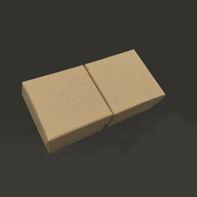 Kraft Paper Jewelry Box for Bracelets Earrings Rings Necklaces with Foam Insert Black and Light Brown Options