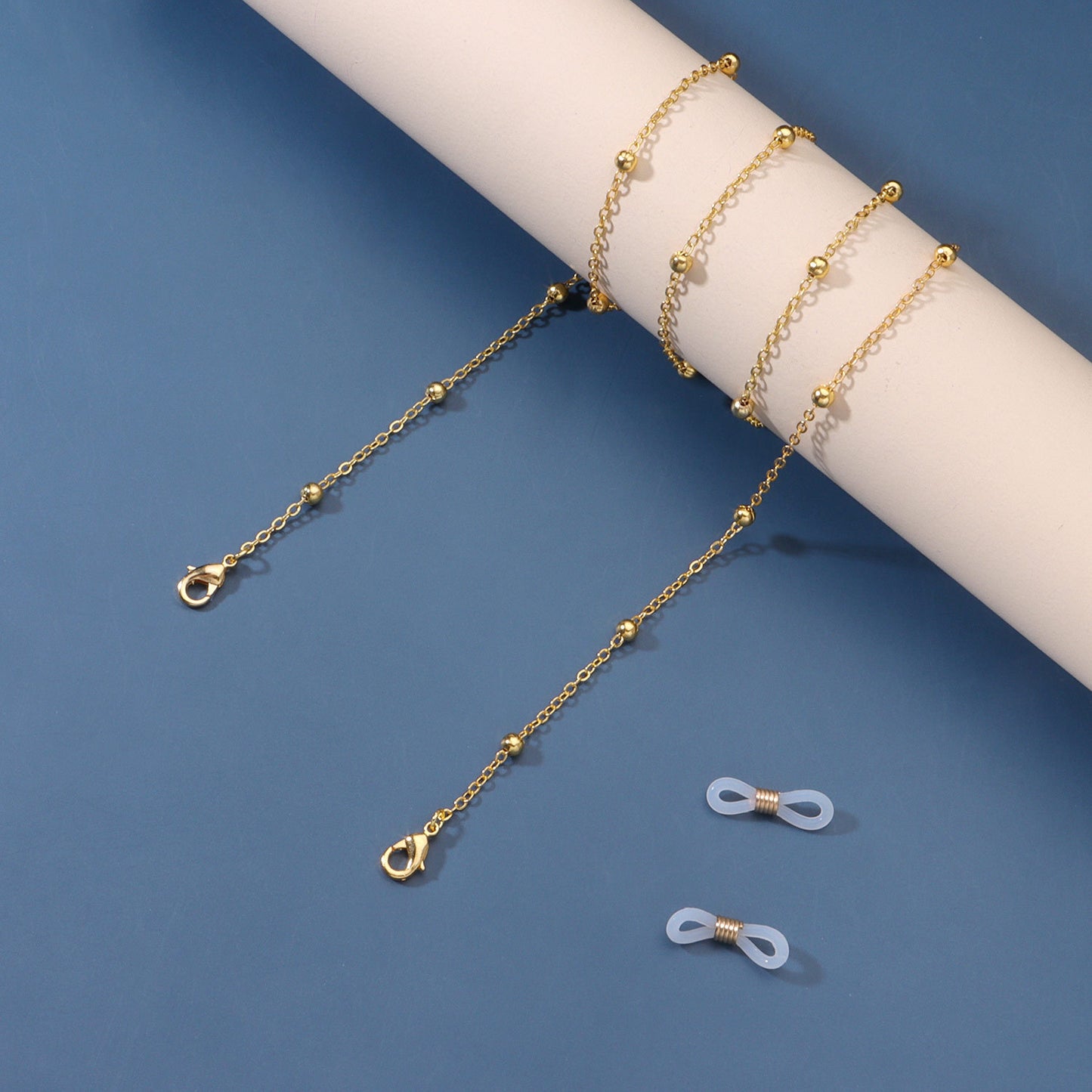 Minimalist Geometric Round Ball Chain Alloy Glasses Chain for Women