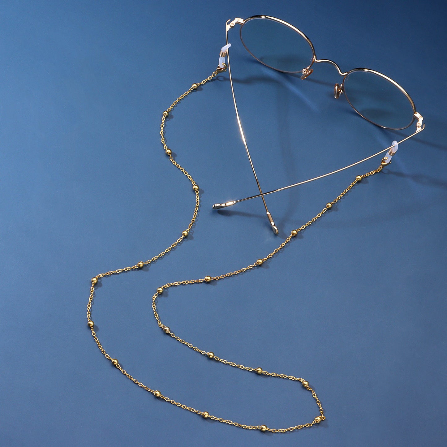 Minimalist Geometric Round Ball Chain Alloy Glasses Chain for Women