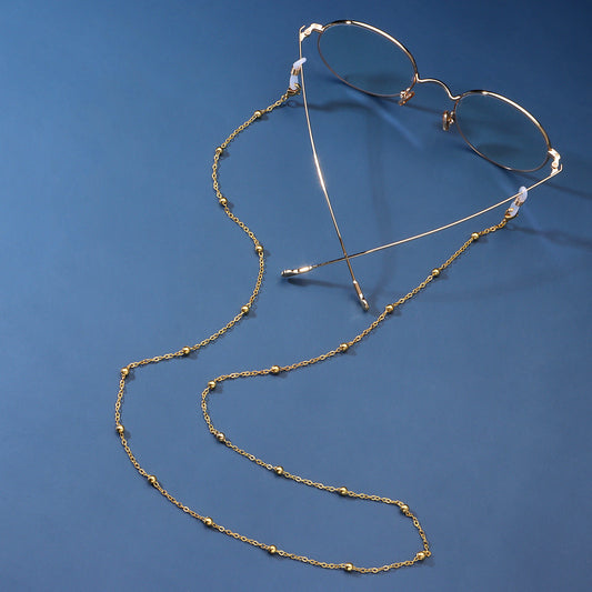 Minimalist Geometric Round Ball Chain Alloy Glasses Chain for Women
