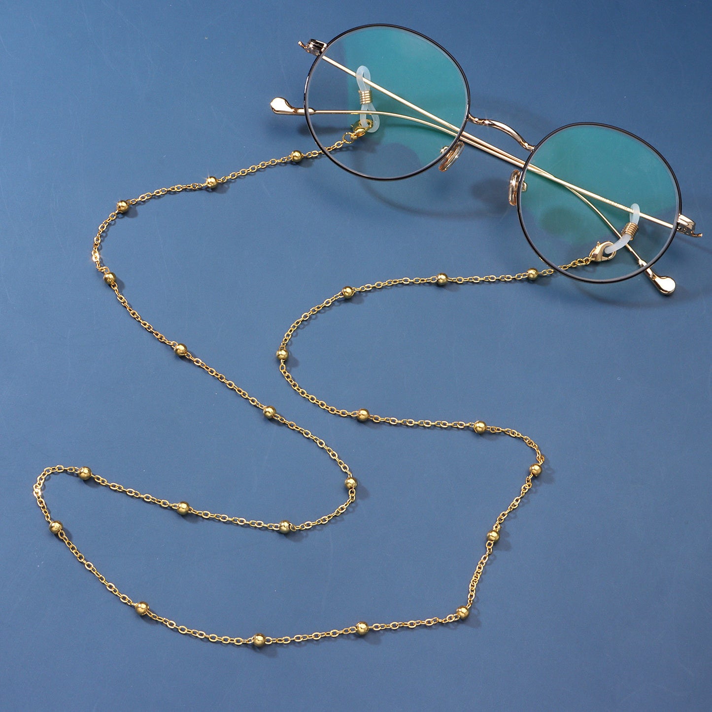 Minimalist Geometric Round Ball Chain Alloy Glasses Chain for Women