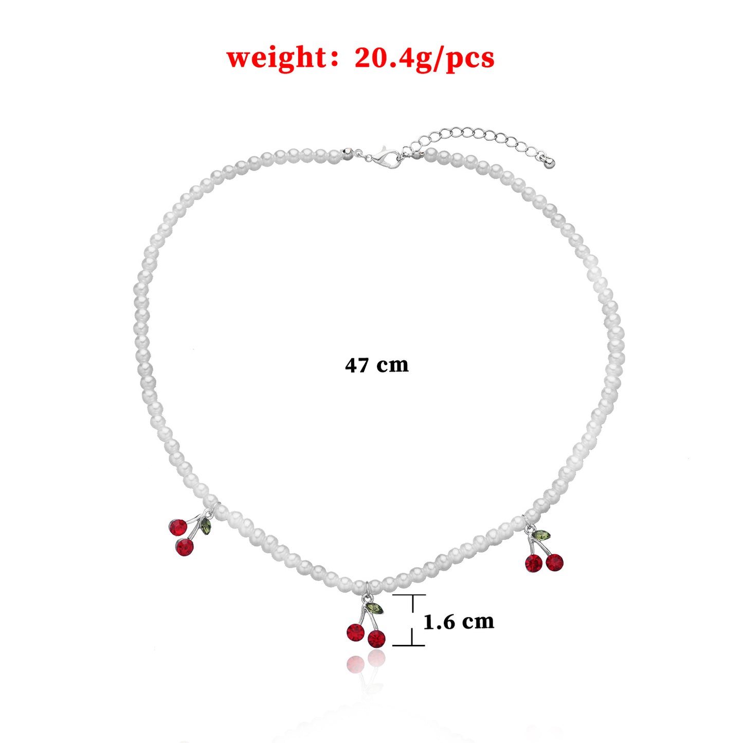 Minimalist Pearl Necklace Women's Geometric Fishline Chain Influecer Style Jewelry