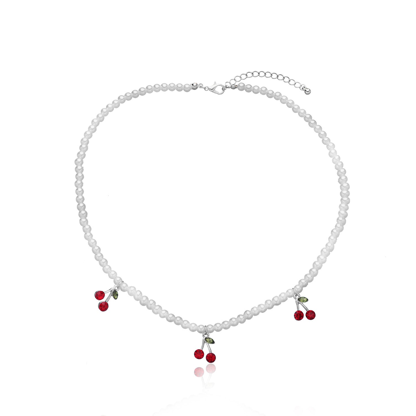 Minimalist Pearl Necklace Women's Geometric Fishline Chain Influecer Style Jewelry