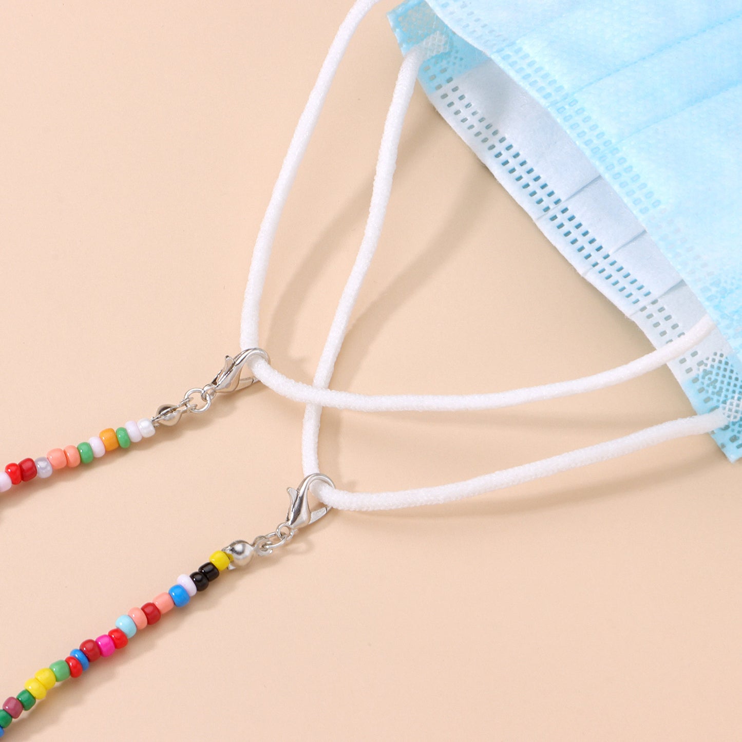 Colorful Glass Bead Ball Chain Eyewear Holder for Women