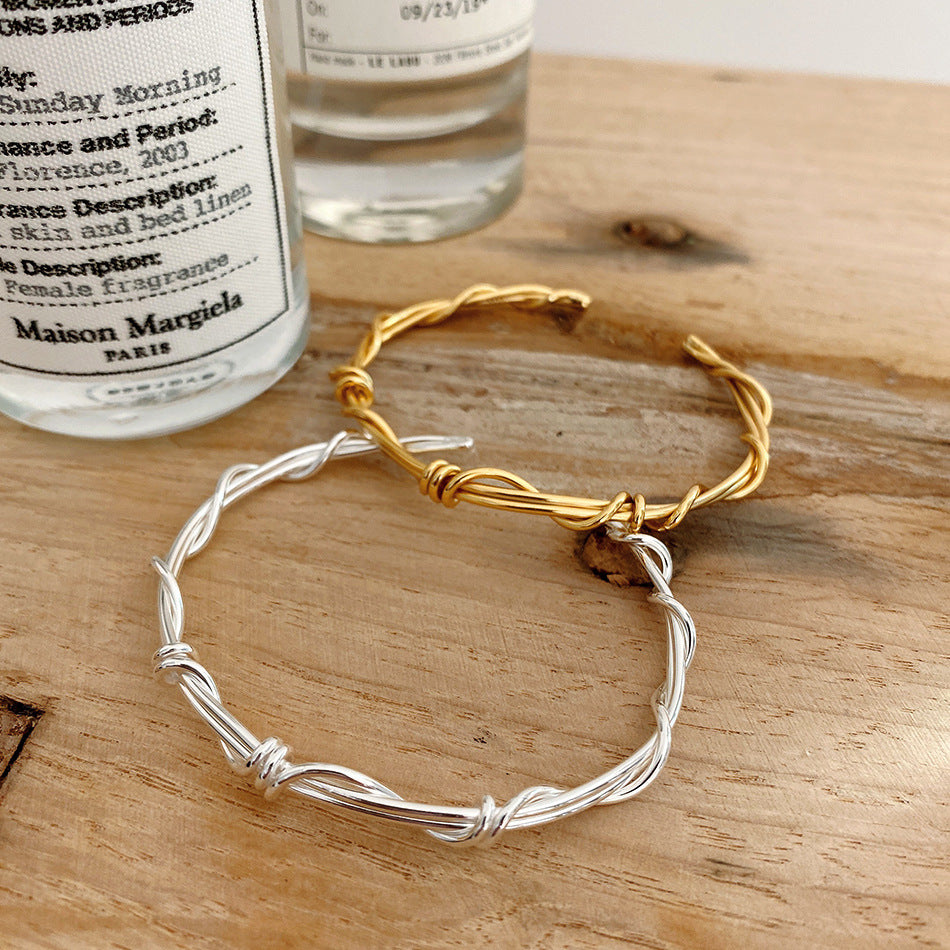 Minimalist Sweet 925 Sterling Silver Polished Geometric Bracelet