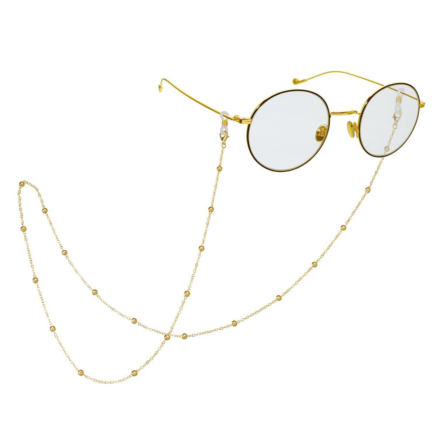 Minimalist Geometric Round Ball Chain Alloy Glasses Chain for Women