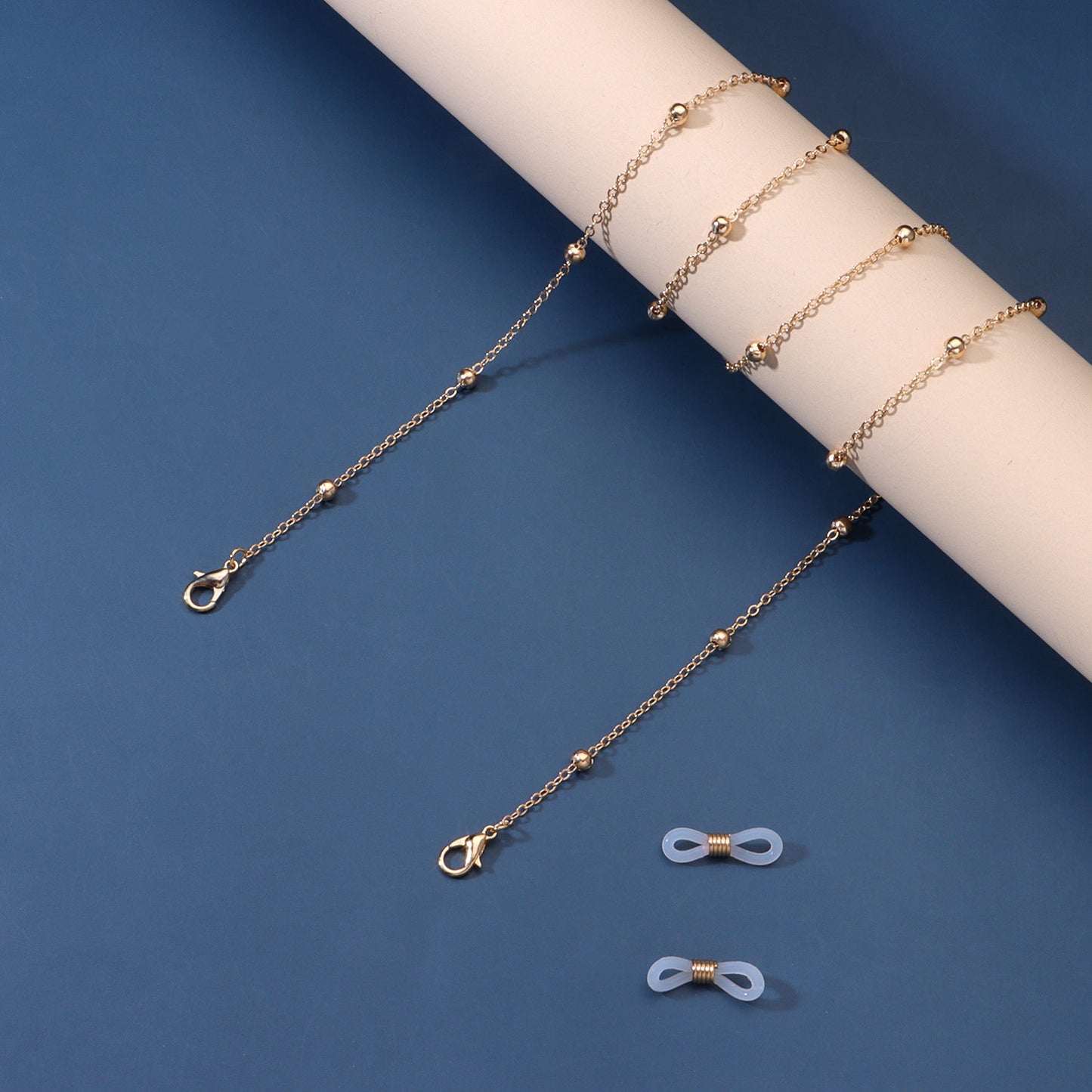 Minimalist Geometric Round Ball Chain Alloy Glasses Chain for Women