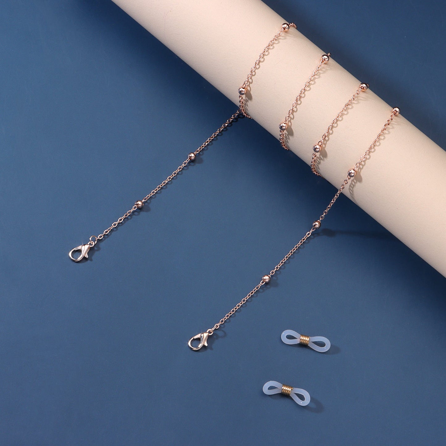 Minimalist Geometric Round Ball Chain Alloy Glasses Chain for Women