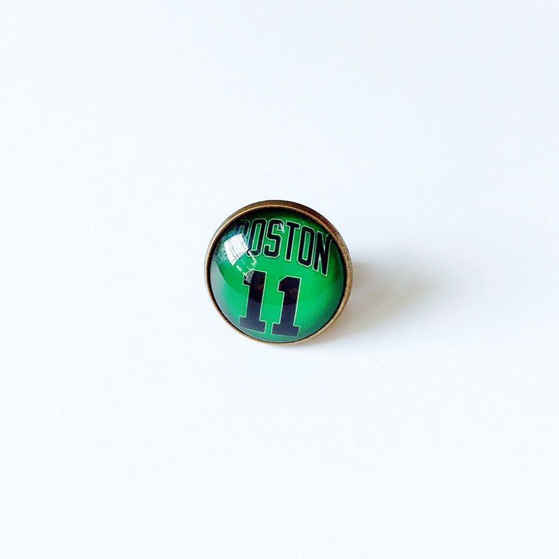 Pin de solapa metálico de equipos de baloncesto retro de la NBA - Insignia con gema vintage - Broche de Kobe Curry - Regalo para fans - Unisex