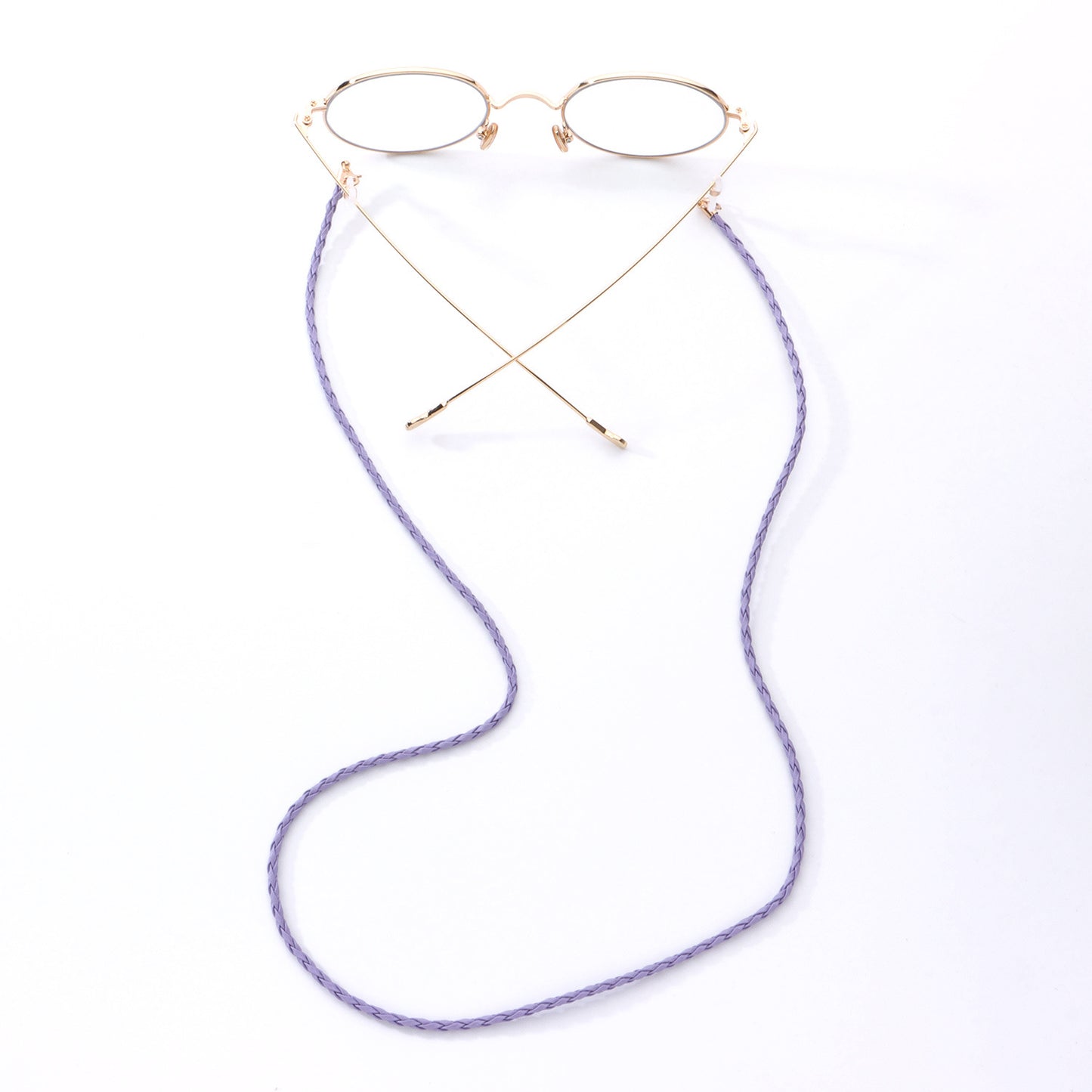 Elegant Fashion Braided Leather Eyeglass Chain for Women