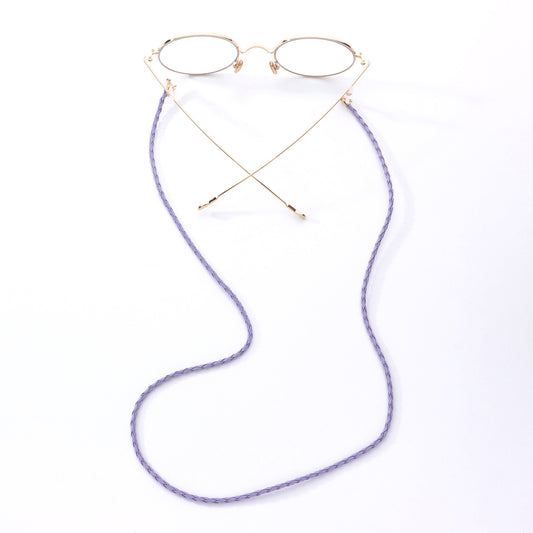 Elegant Fashion Braided Leather Eyeglass Chain for Women