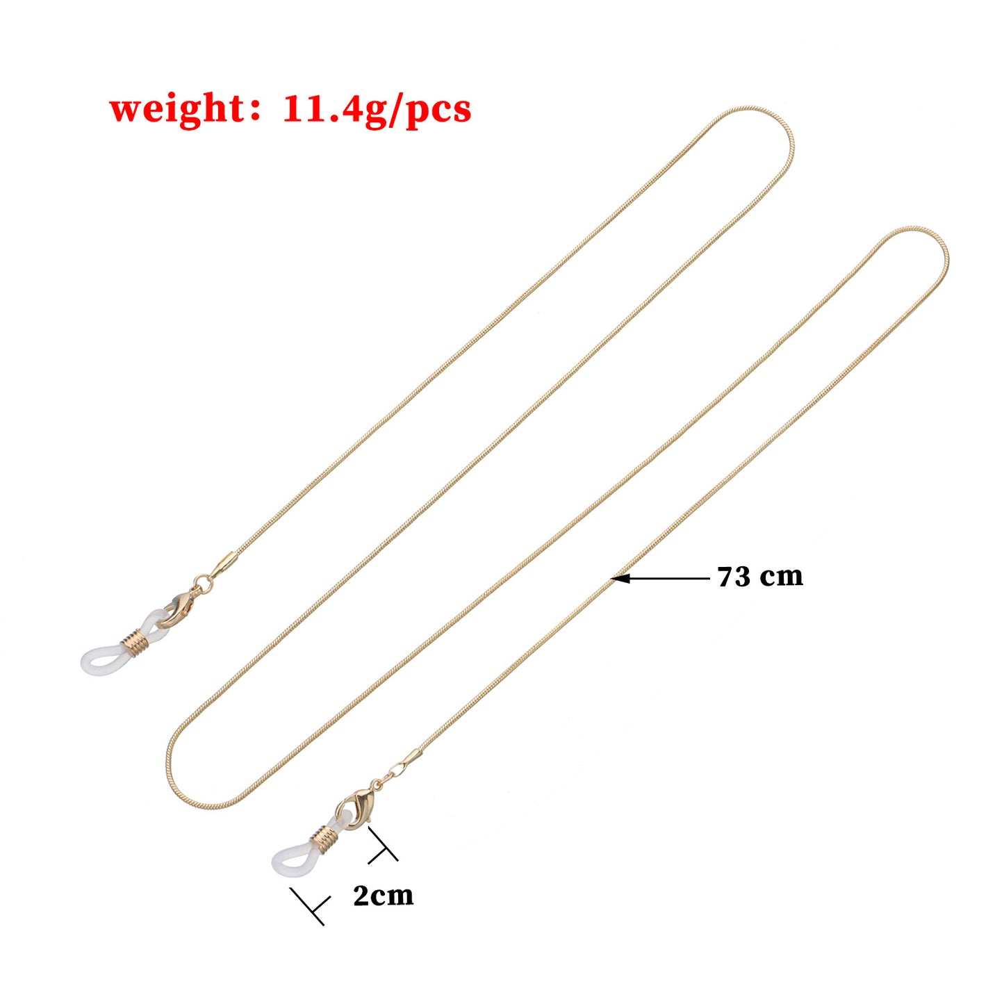 1.2mm Snake Chain Alloy Eyeglass Chain Mask Holder Accessory