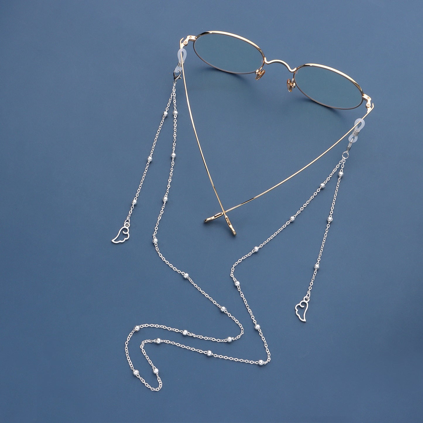 Angel Wing Round Ball Chain Eyewear Holder Alloy Accessory