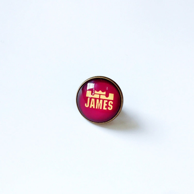Pin de solapa metálico de equipos de baloncesto retro de la NBA - Insignia con gema vintage - Broche de Kobe Curry - Regalo para fans - Unisex