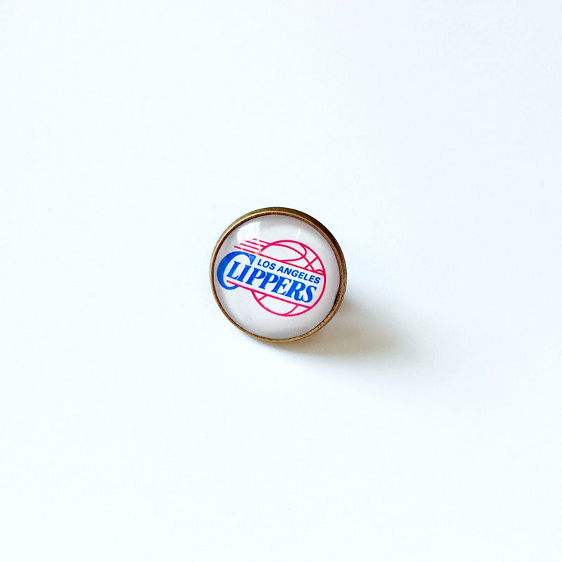 Pin de solapa metálico de equipos de baloncesto retro de la NBA - Insignia con gema vintage - Broche de Kobe Curry - Regalo para fans - Unisex