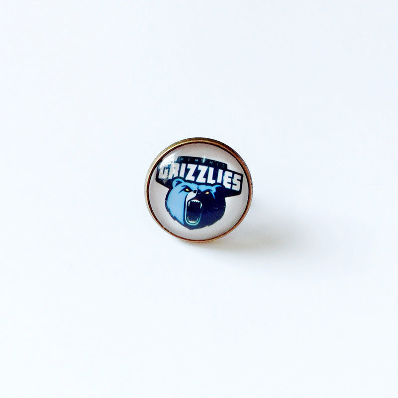 Pin de solapa metálico de equipos de baloncesto retro de la NBA - Insignia con gema vintage - Broche de Kobe Curry - Regalo para fans - Unisex